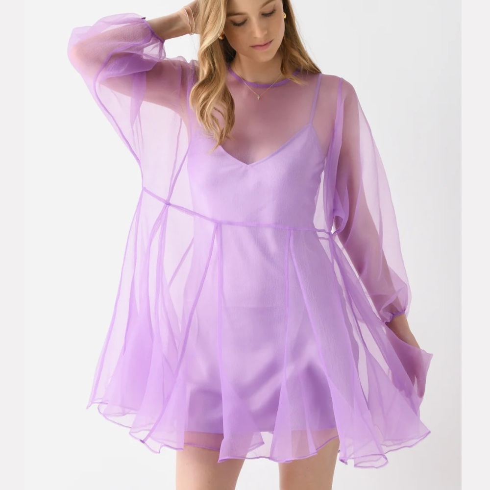 RHODE Hazel Mini Dress- Lavender NWT